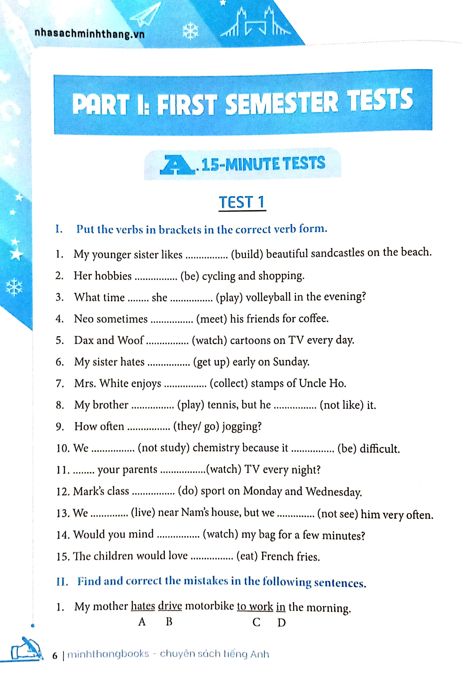 global success - bộ đề kiểm tra tiếng anh lớp 7 - tập 1 (có đáp án)