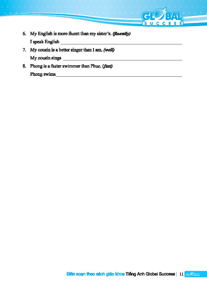 global success - bộ đề kiểm tra tiếng anh lớp 8 - tập 1 (có đáp án)