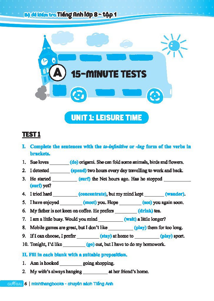 global success - bộ đề kiểm tra tiếng anh lớp 8 - tập 1 (có đáp án)