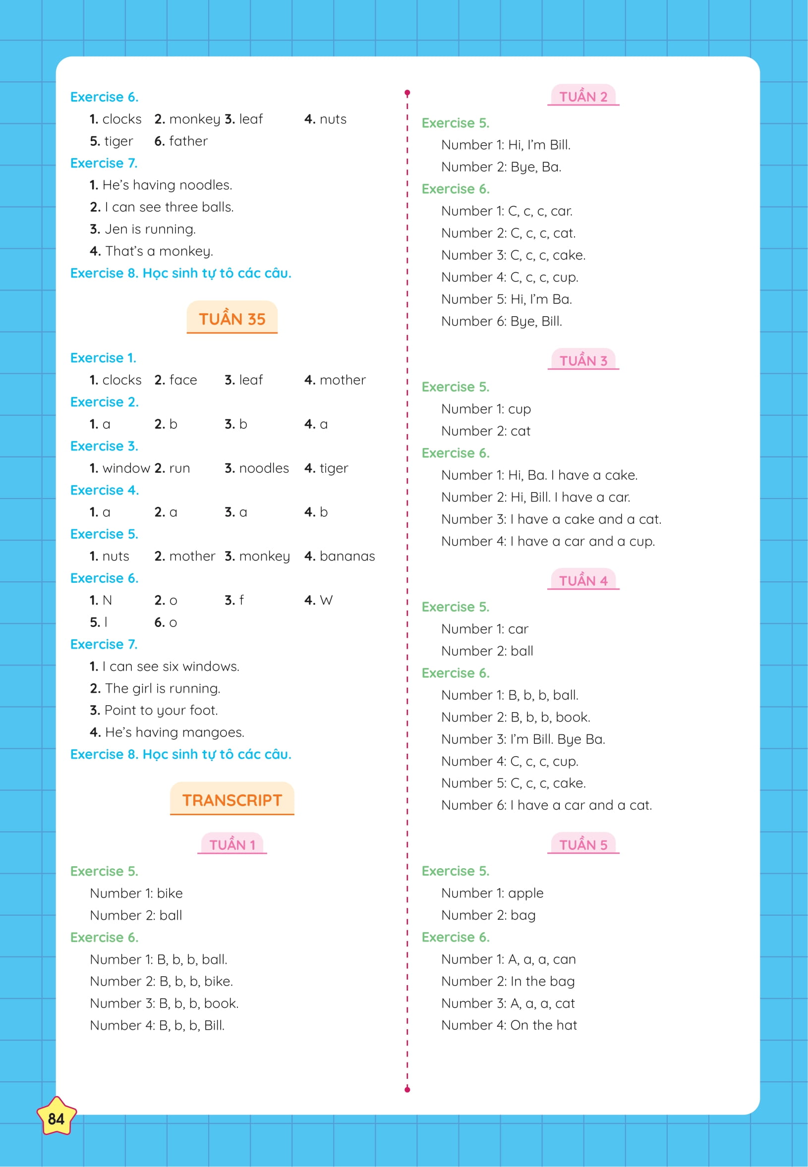 global success - phiếu bài tập cuối tuần tiếng anh 1 (35 tuần học)