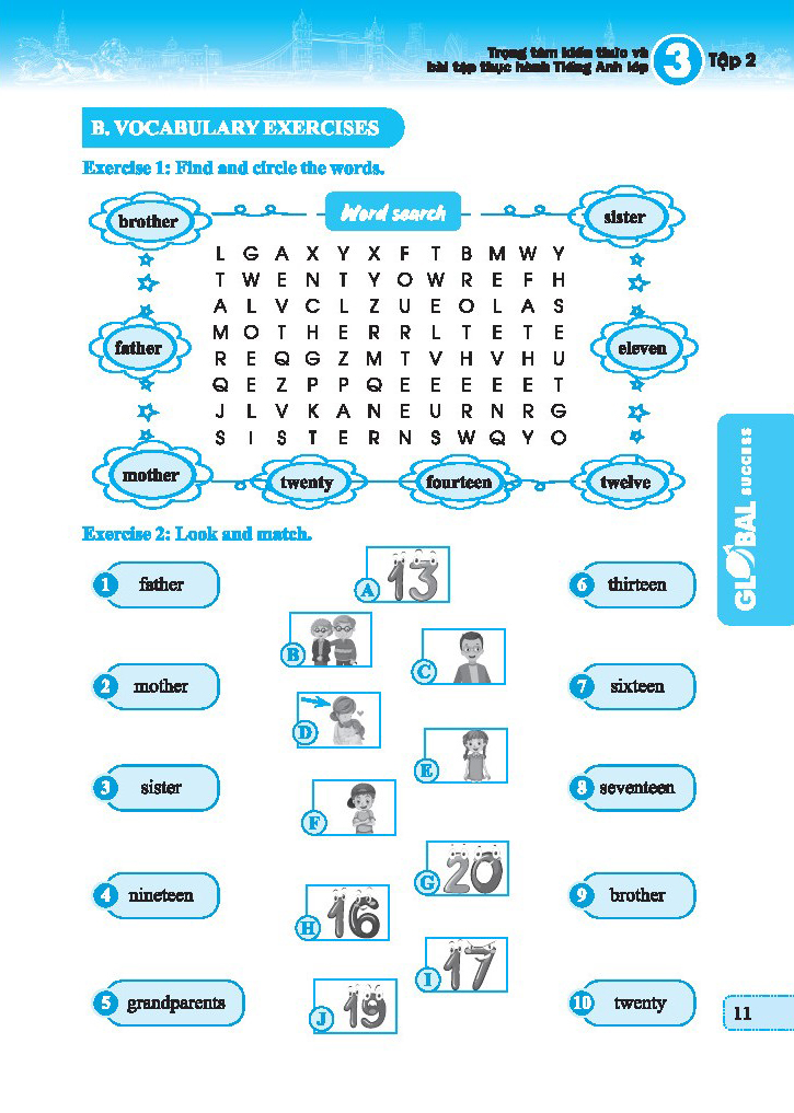 global success - trọng tâm kiếm thức và bài tập thực hành tiếng anh lớp 3 - tập 2 - có đáp án