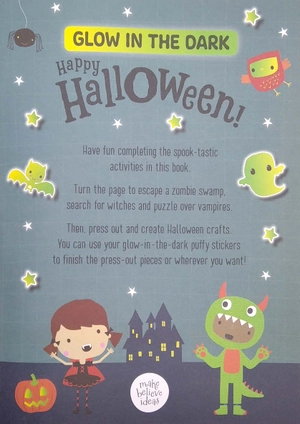 glow in the dark puffy stickers happy halloween!