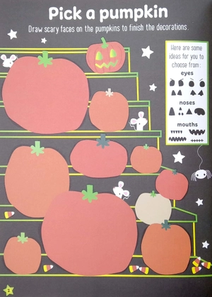 glow in the dark puffy stickers happy halloween!