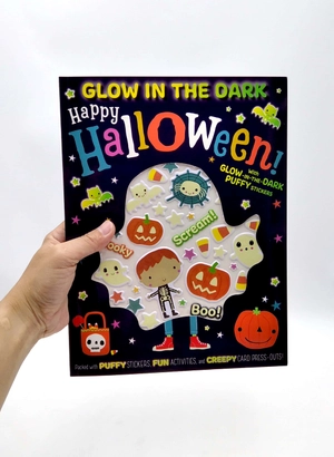 glow in the dark puffy stickers happy halloween!