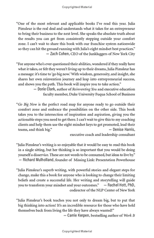 go big now: 8 essential mindset practices to overcome any obstacle and reach your goals