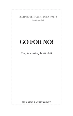 go for no! đập tan nỗi sợ bị từ chối