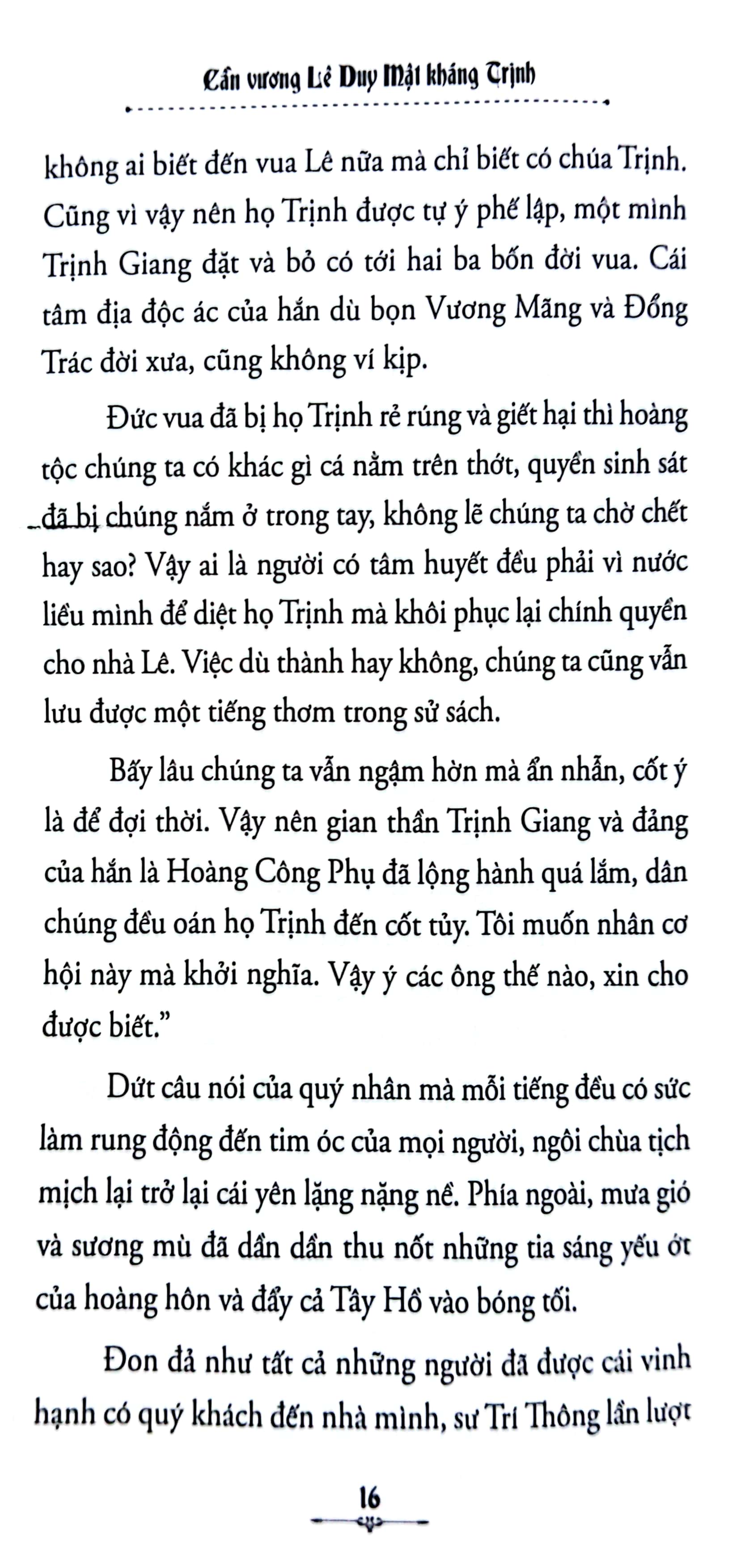 góc nhìn sử việt - cần vương lê duy mật kháng trịnh