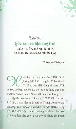 góc sân và khoảng trời (tái bản 2023)