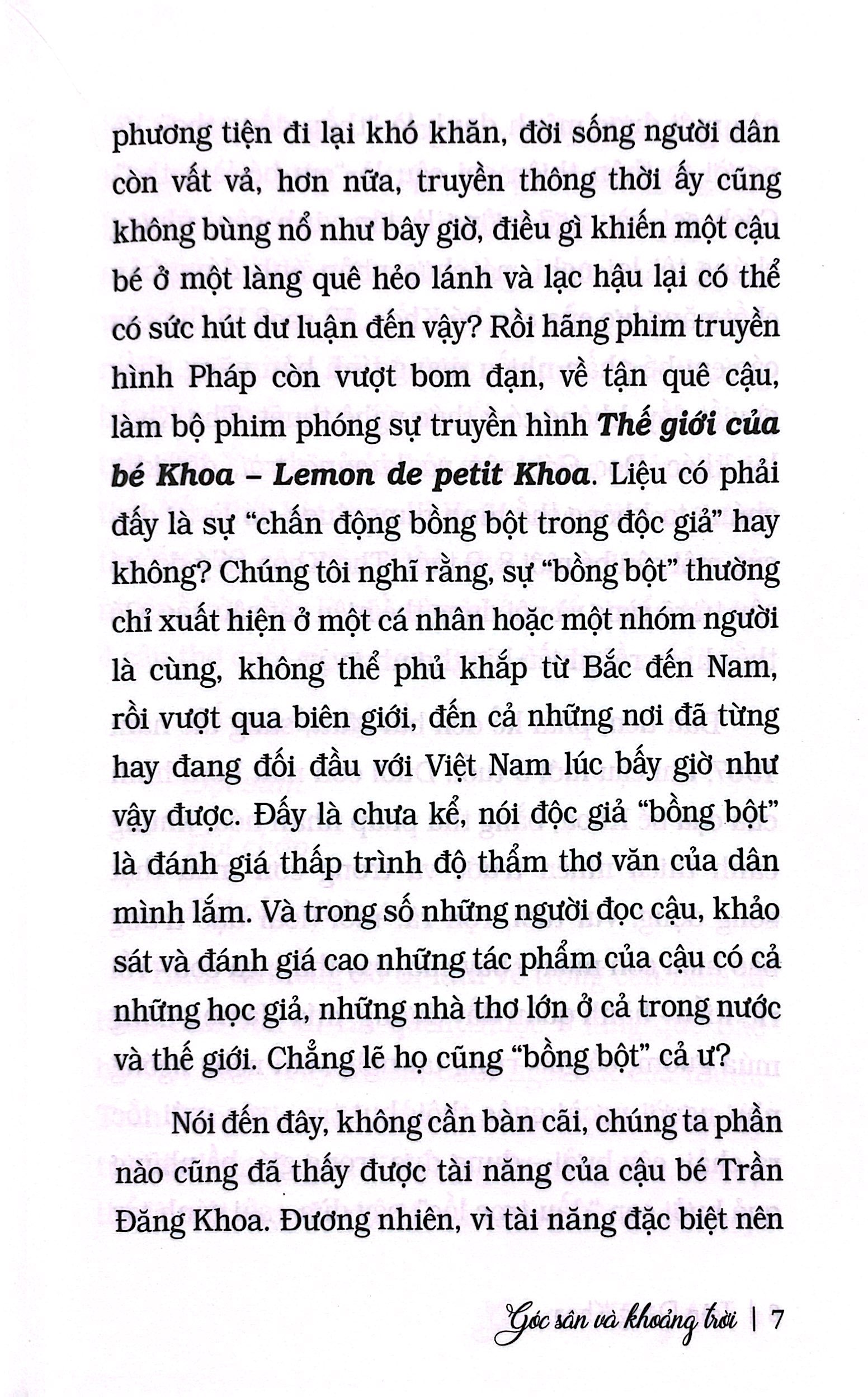 góc sân và khoảng trời (tái bản 2024)