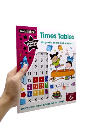 gold stars magnetic board and magnets: times table