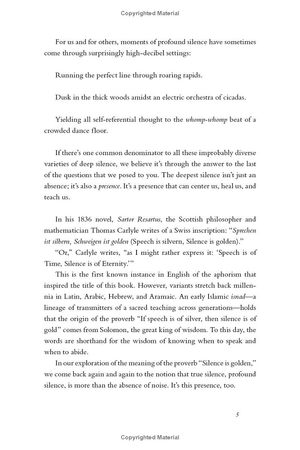 golden: the power of silence in a world of noise