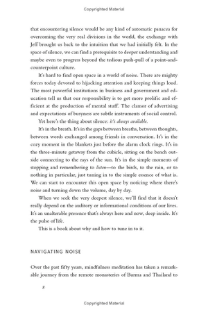 golden: the power of silence in a world of noise