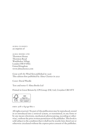 gone with the wind (alma classics evergreens)