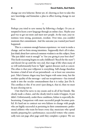 good habits, bad habits