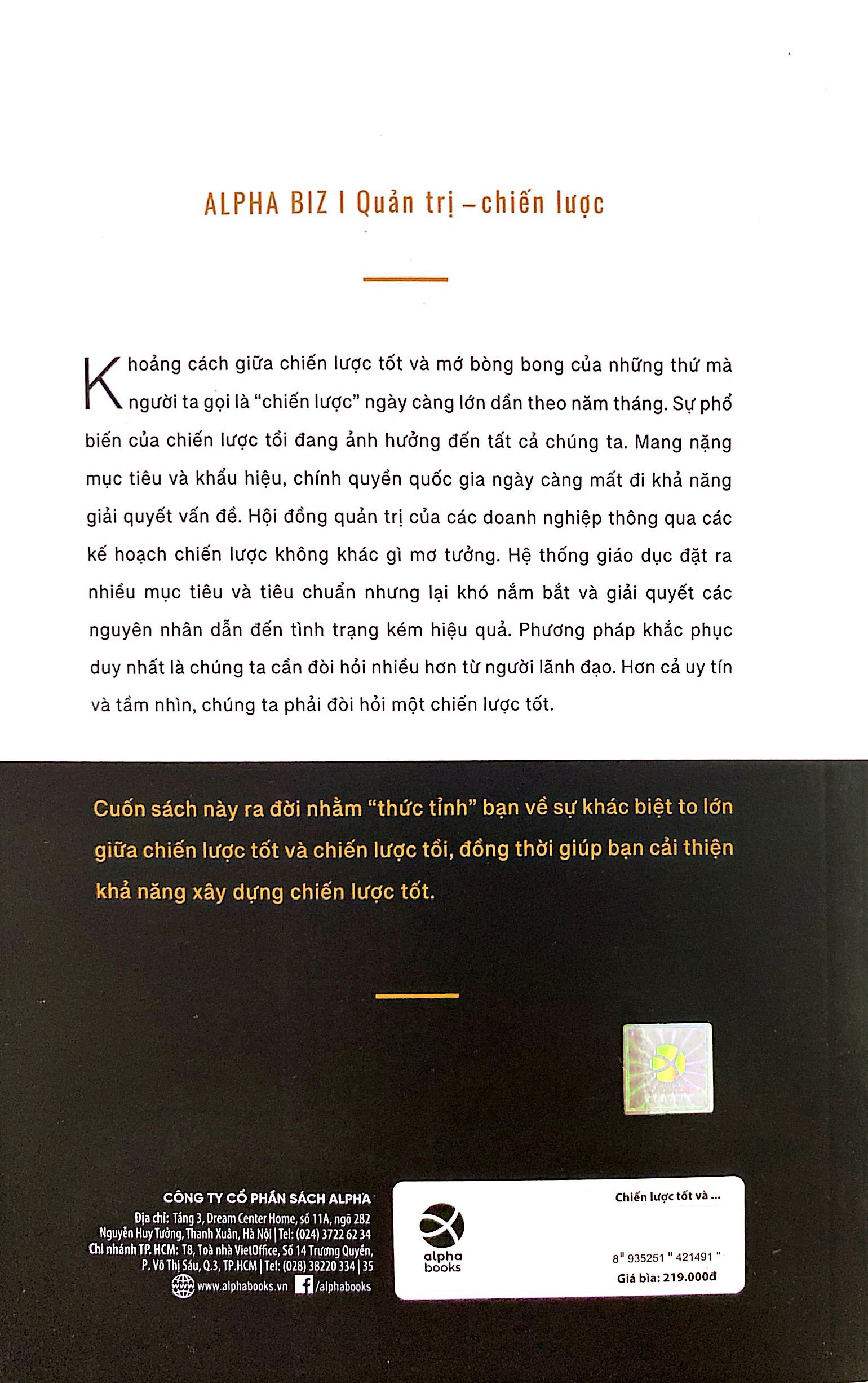 good strategy bad strategy - chiến lược tốt và chiến lược tồi - giã từ những ý niệm viển vông và định nghĩa lại về chiến lược
