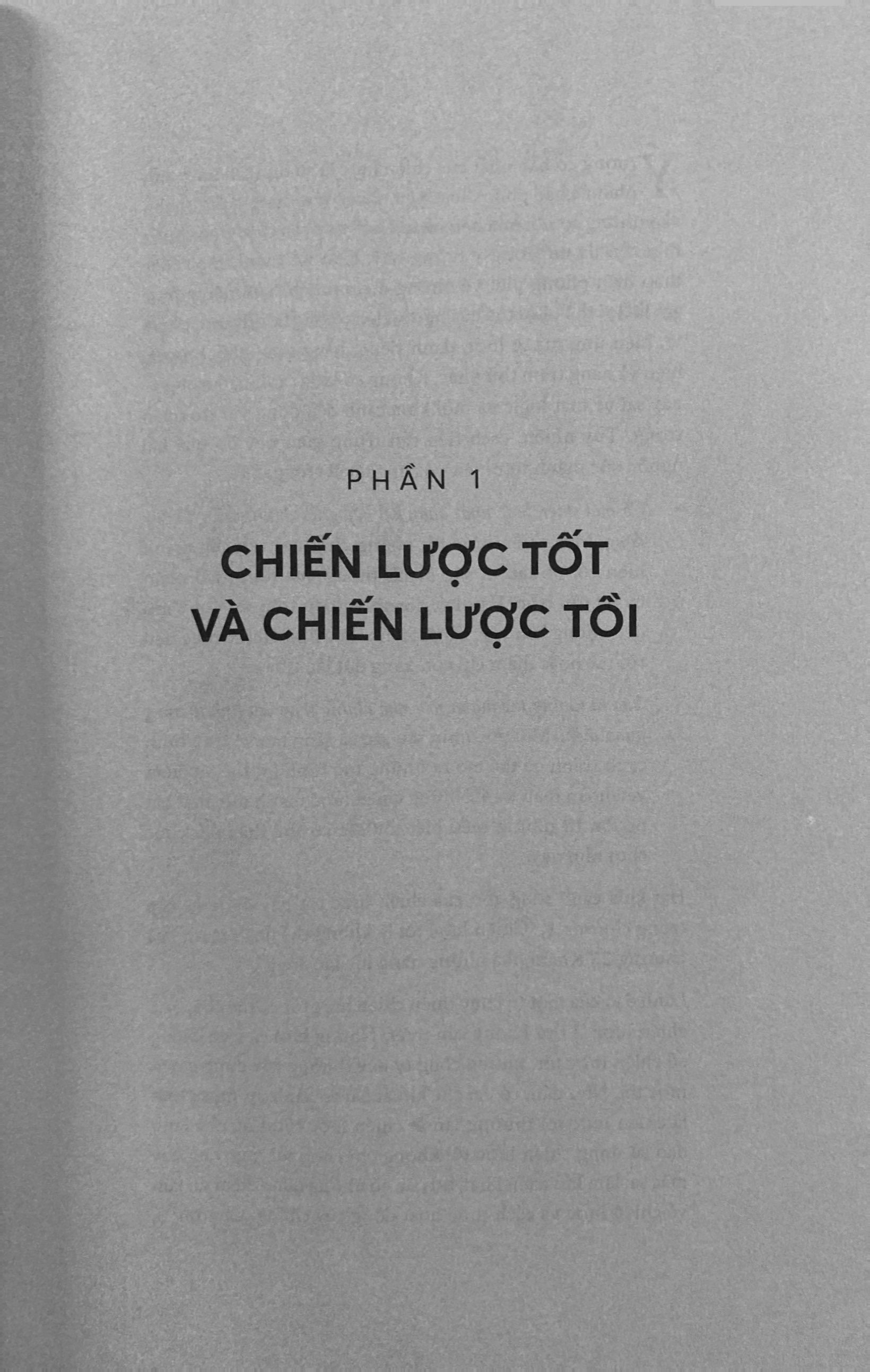 good strategy bad strategy - chiến lược tốt và chiến lược tồi - giã từ những ý niệm viển vông và định nghĩa lại về chiến lược