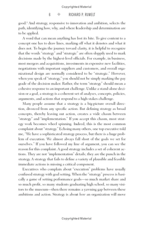 good strategy/bad strategy : the difference and why it matters