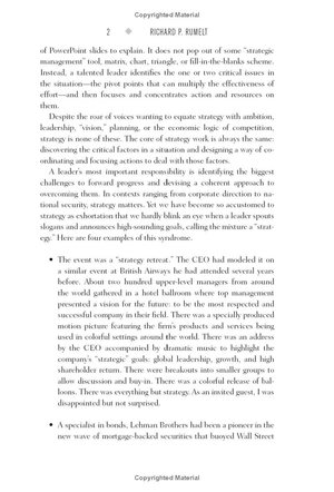 good strategy/bad strategy : the difference and why it matters