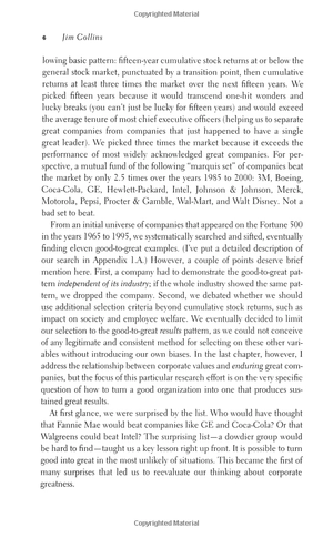 good to great : why some companies make the leap...and others don't