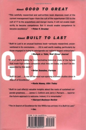 good to great : why some companies make the leap...and others don't