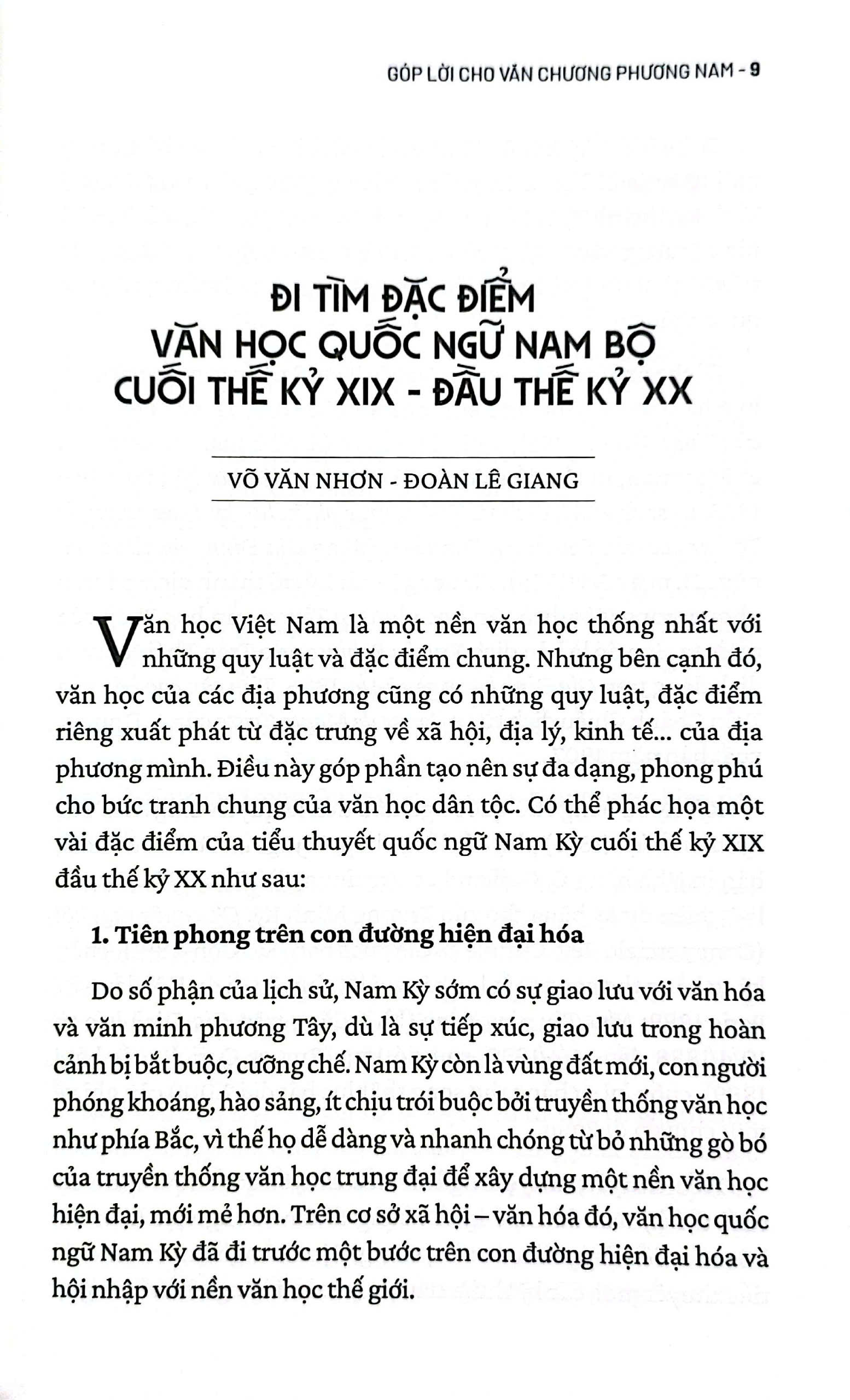 góp lời cho văn chương phương nam