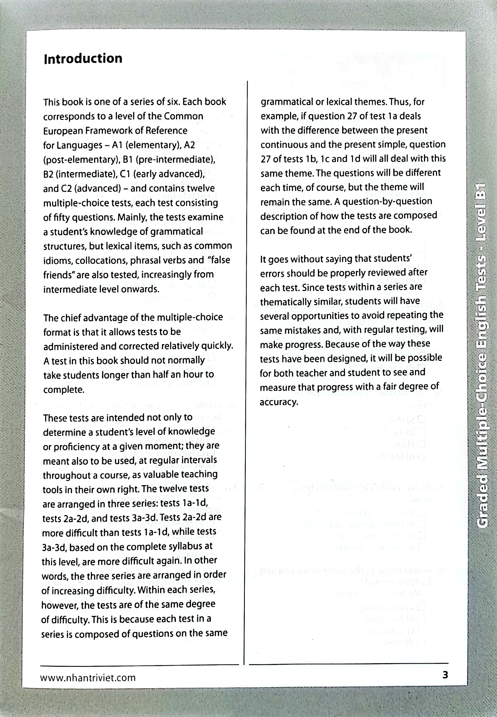 graded multiple - choice english test level b1( không cd)