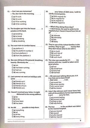graded multiple - choice english test level b2 (không cd)
