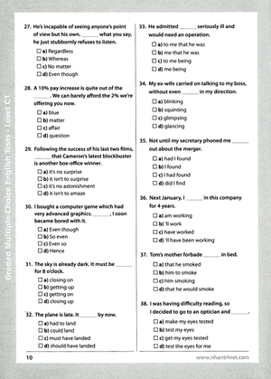 graded multiple - choice english test level c1 (không cd)