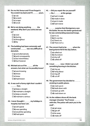 graded multiple - choice english test level c1 (không cd)