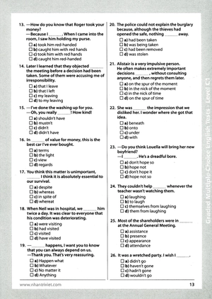 graded multiple - choice english test level c1 (không cd)