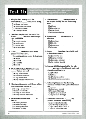 graded multiple - choice english test level c1 (không cd)