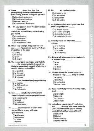 graded multiple - choice english test level c1 (không cd)