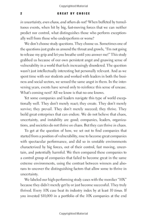 great by choice : uncertainty, chaos and luck - why some thrive despite them all