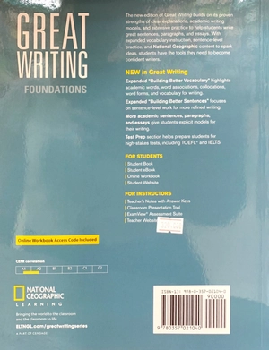great writing foundations: student book with online workbook 5th edition