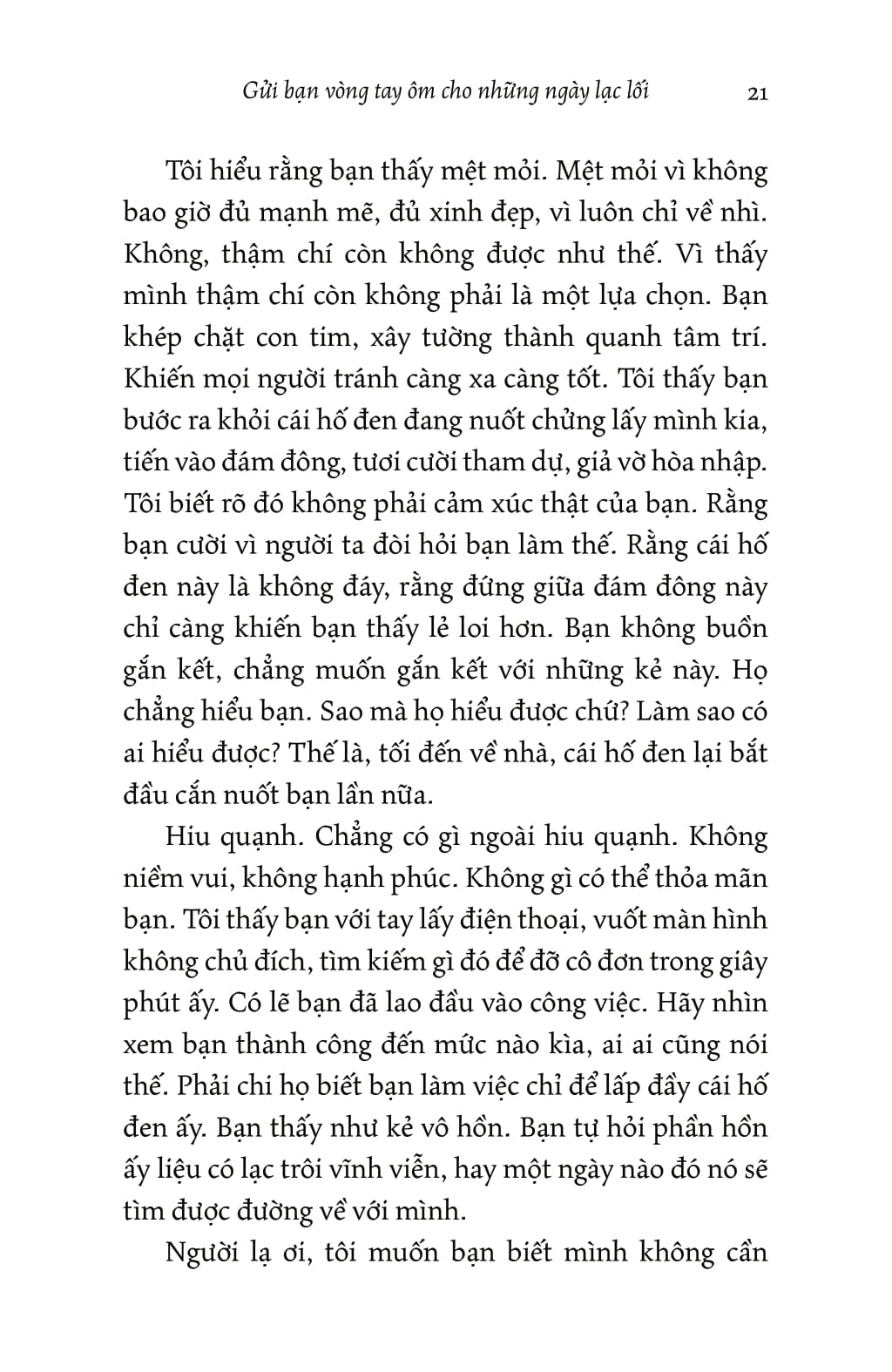 gửi bạn vòng tay ôm cho những ngày lạc lối