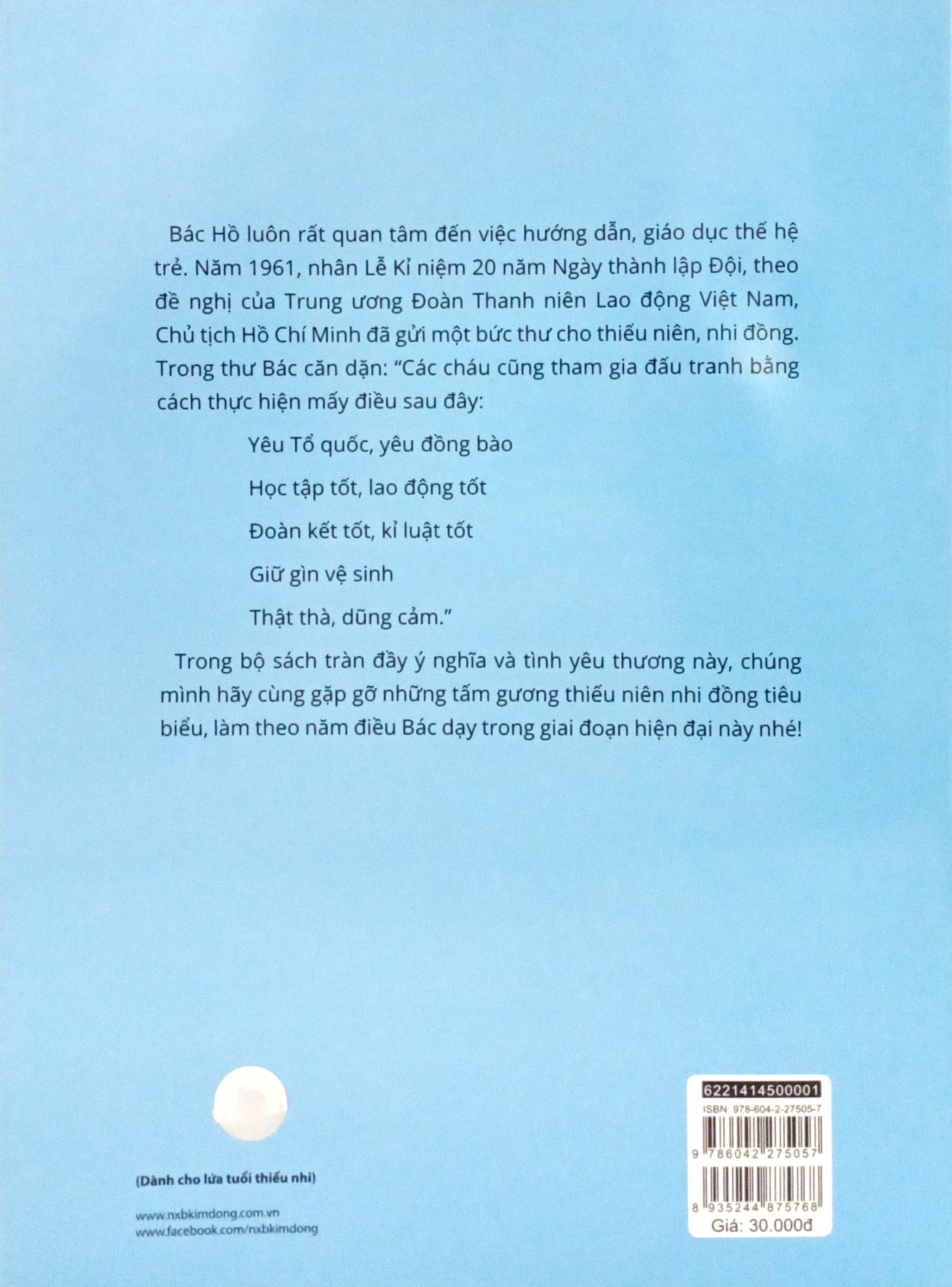 gương thiếu nhi làm theo lời bác - cha mẹ nâng bước con đi (tái bản 2022)