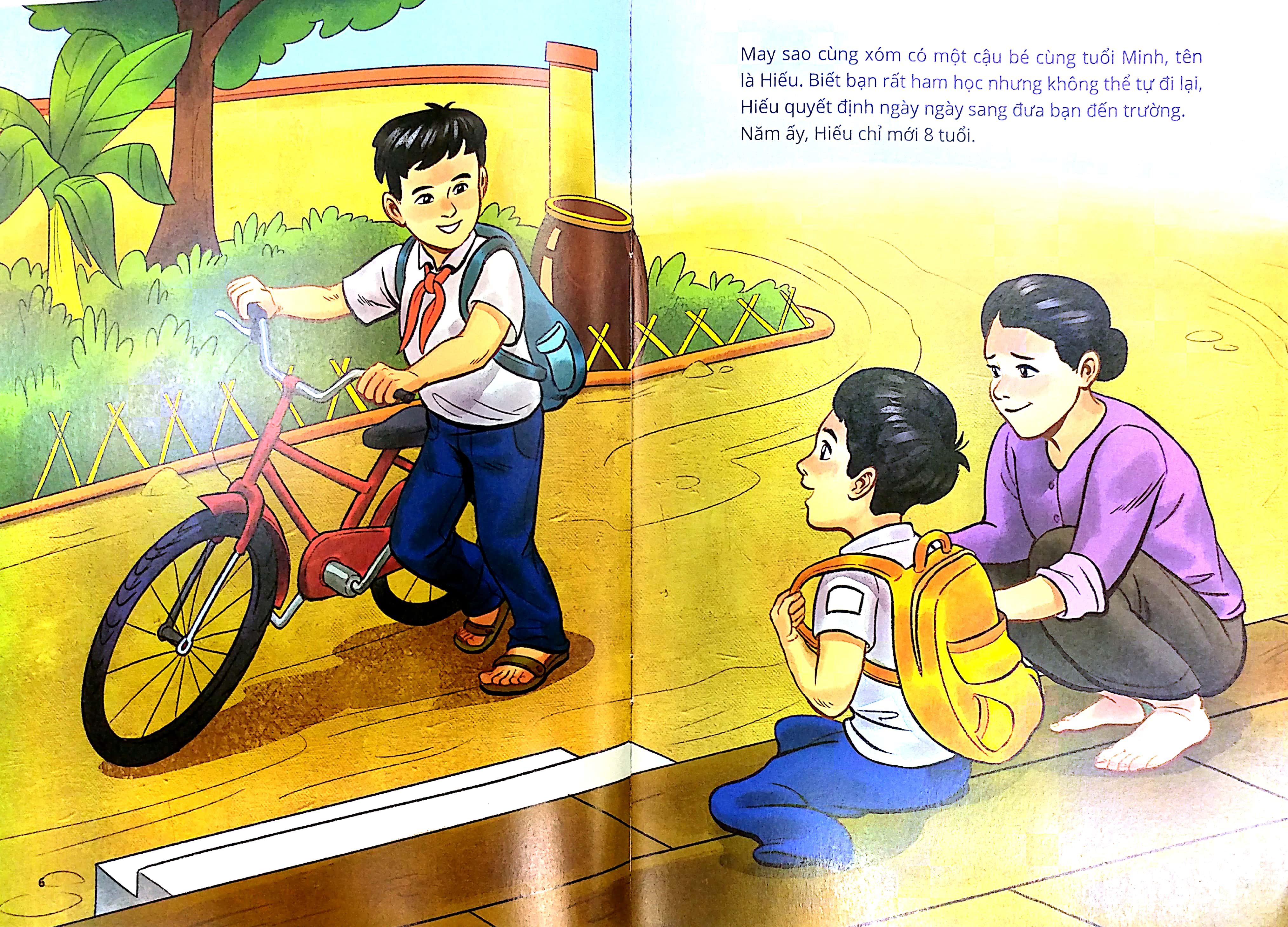 gương thiếu nhi làm theo lời bác - cõng bạn đi học (tái bản 2022)