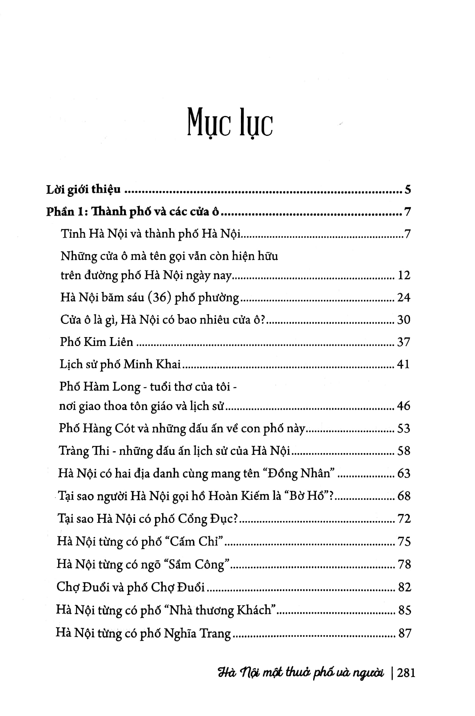 hà nội một thuở phố và người