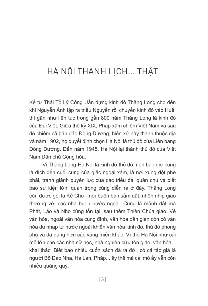 hà nội thanh lịch (tái bản 2020)