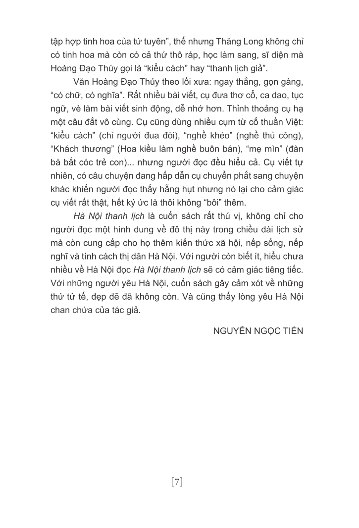 hà nội thanh lịch (tái bản 2020)