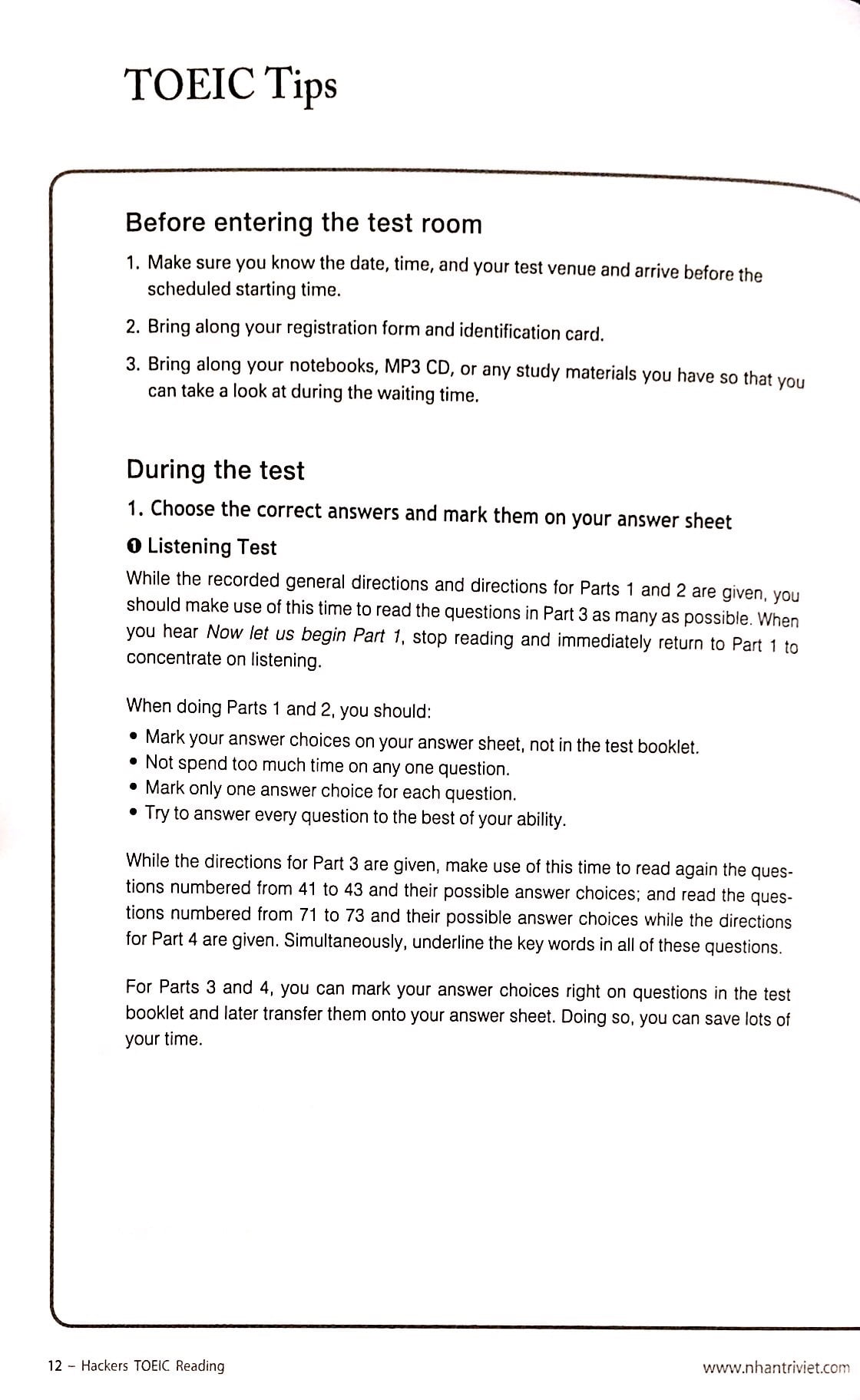 hackers toeic reading