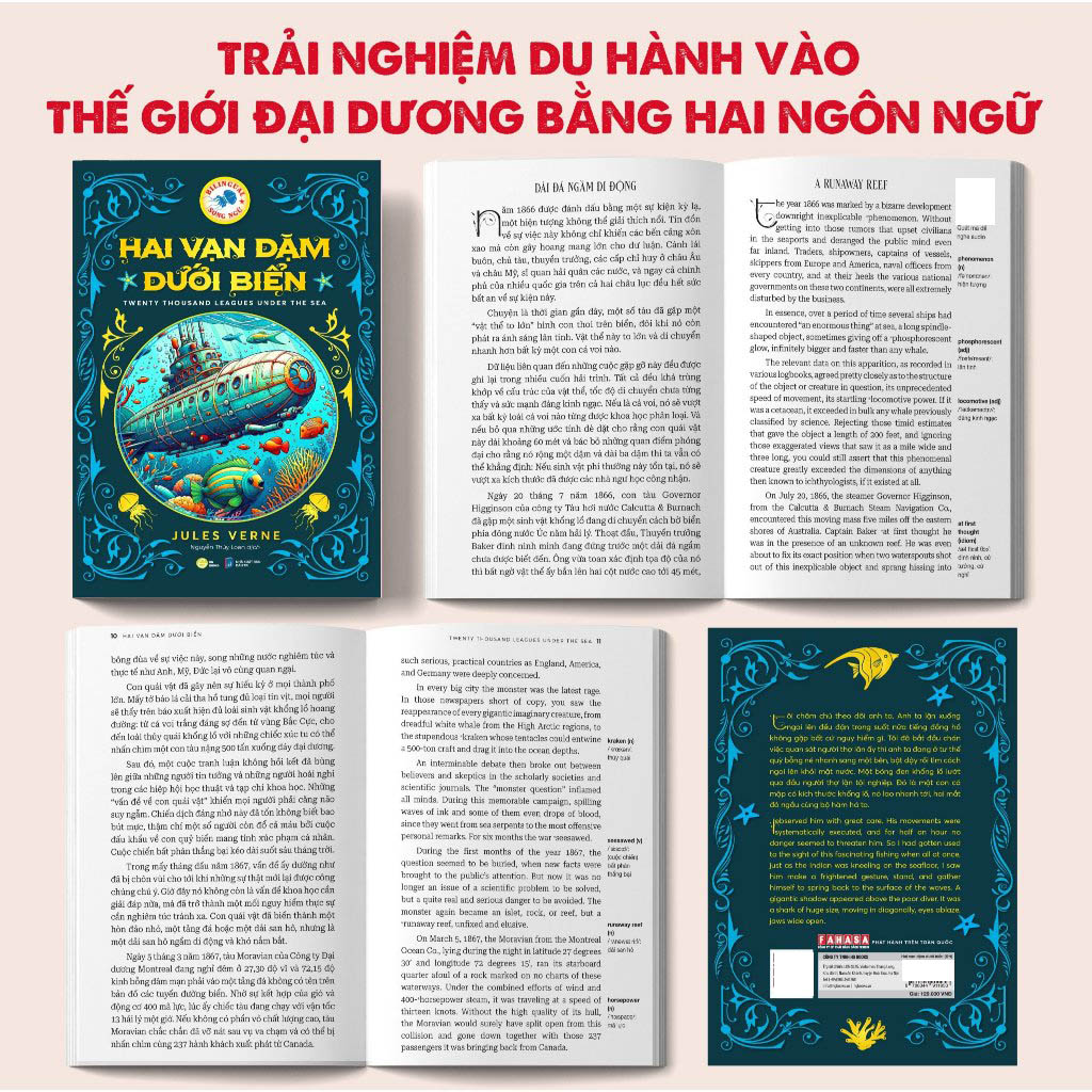 hai vạn dặm dưới biển - twenty thousand leagues under the sea (song ngữ)