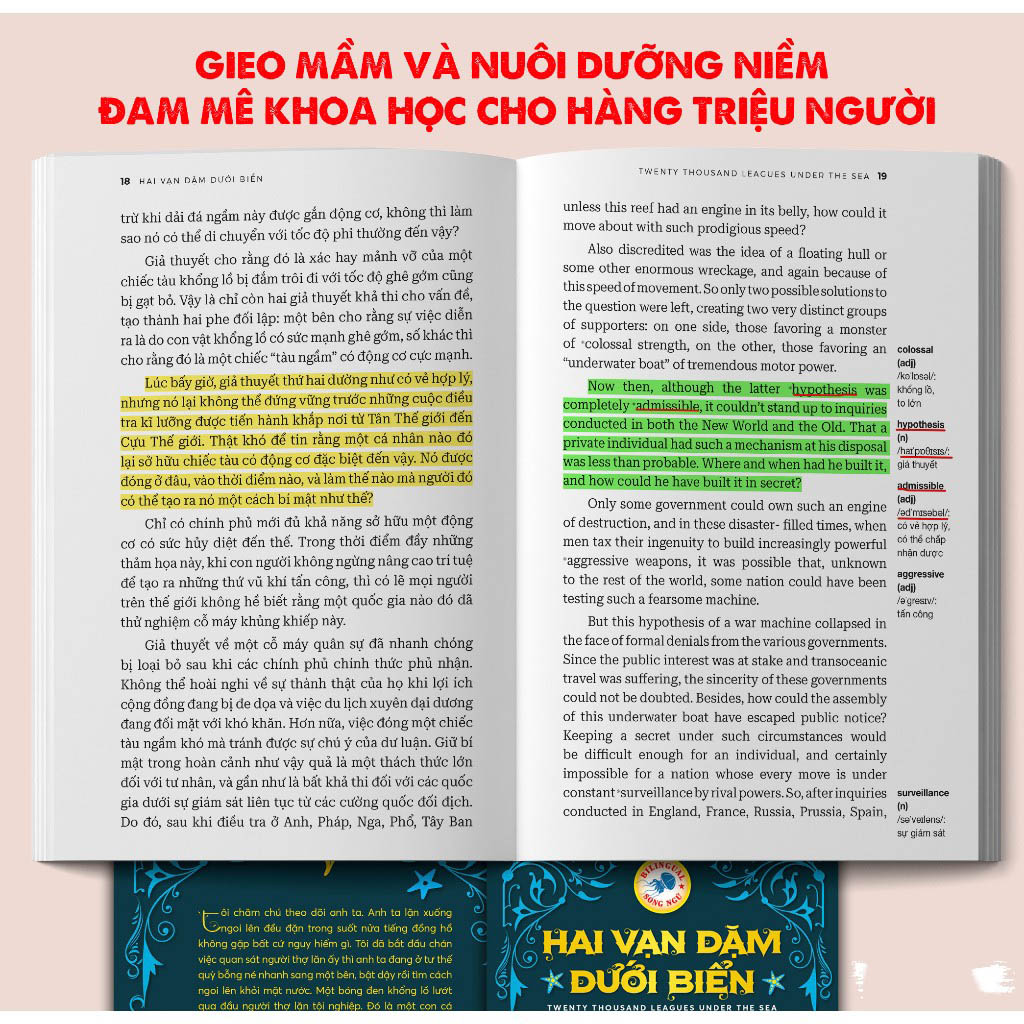 hai vạn dặm dưới biển - twenty thousand leagues under the sea (song ngữ)