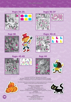 halloween hidden pictures puffy sticker playscenes