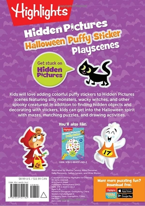 halloween hidden pictures puffy sticker playscenes