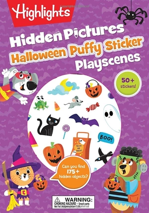 halloween hidden pictures puffy sticker playscenes