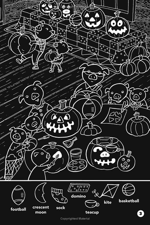 halloween hidden pictures puzzles to highlight