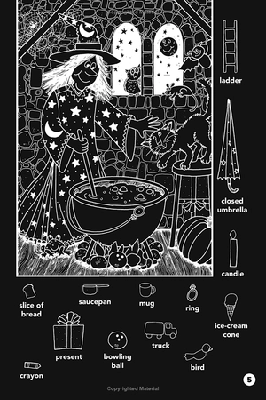 halloween hidden pictures puzzles to highlight