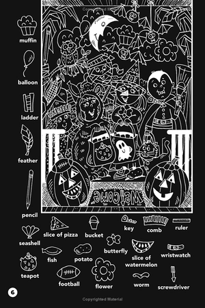 halloween hidden pictures puzzles to highlight