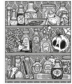 halloween magic painting book